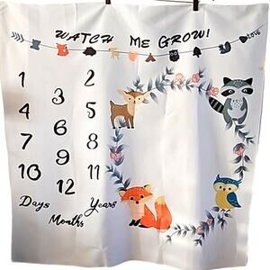 12 Monthly Baby Milestone Photography Blanket - One Size (NWOT)